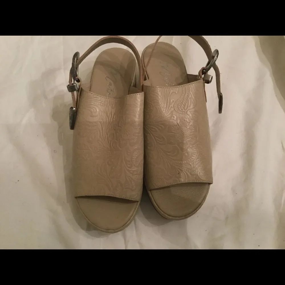 New Free People Matisse Western Beige Wedge